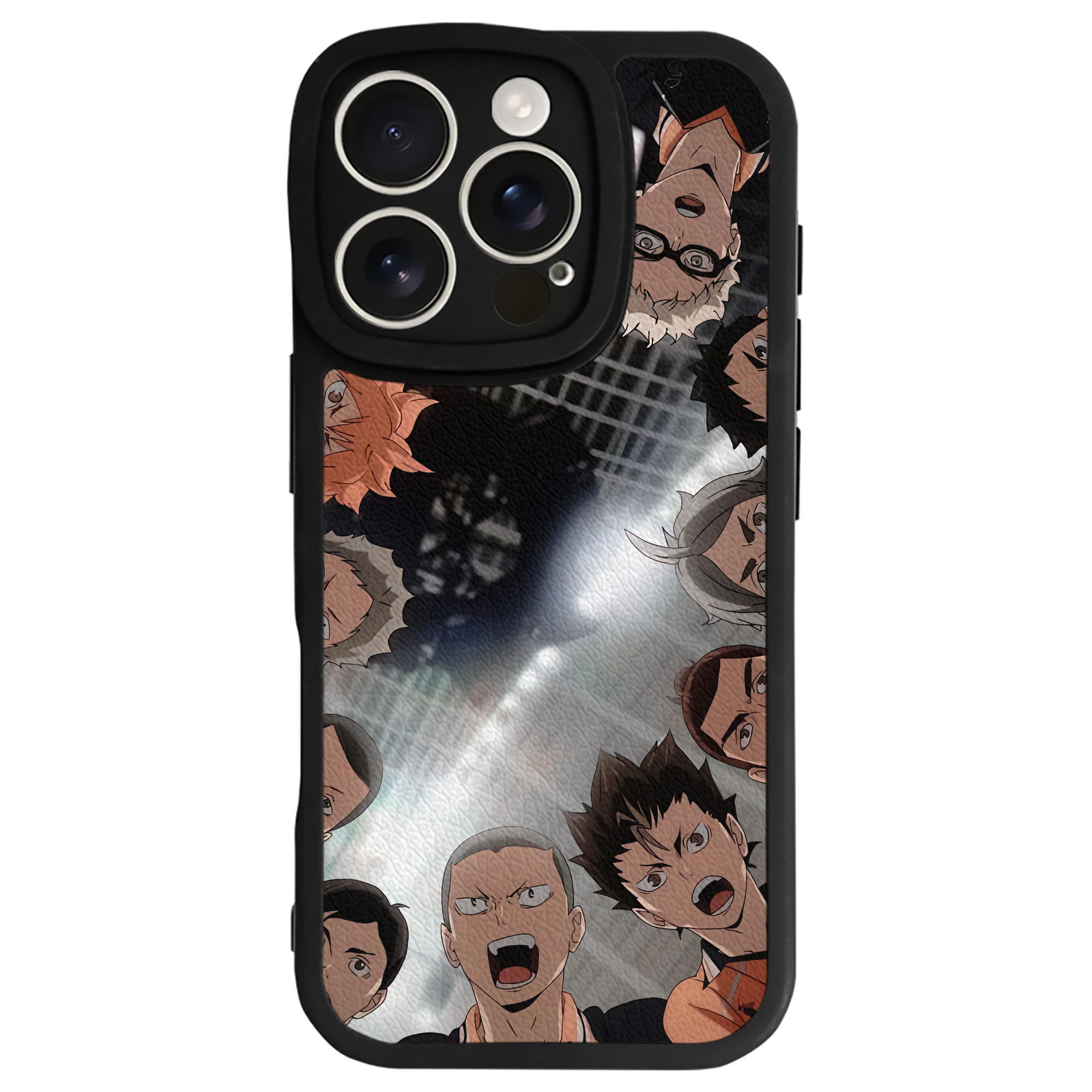 （画像用） ハイキュー!! Haikyu!! 【iPhone 16シリーズ対応】シリコンスマホケース（レザー調） 材質：シリコン